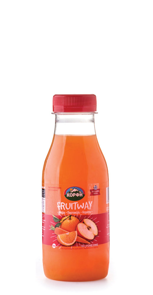 Fruitway 100% Natural apple, orange, carrot juice 330ml